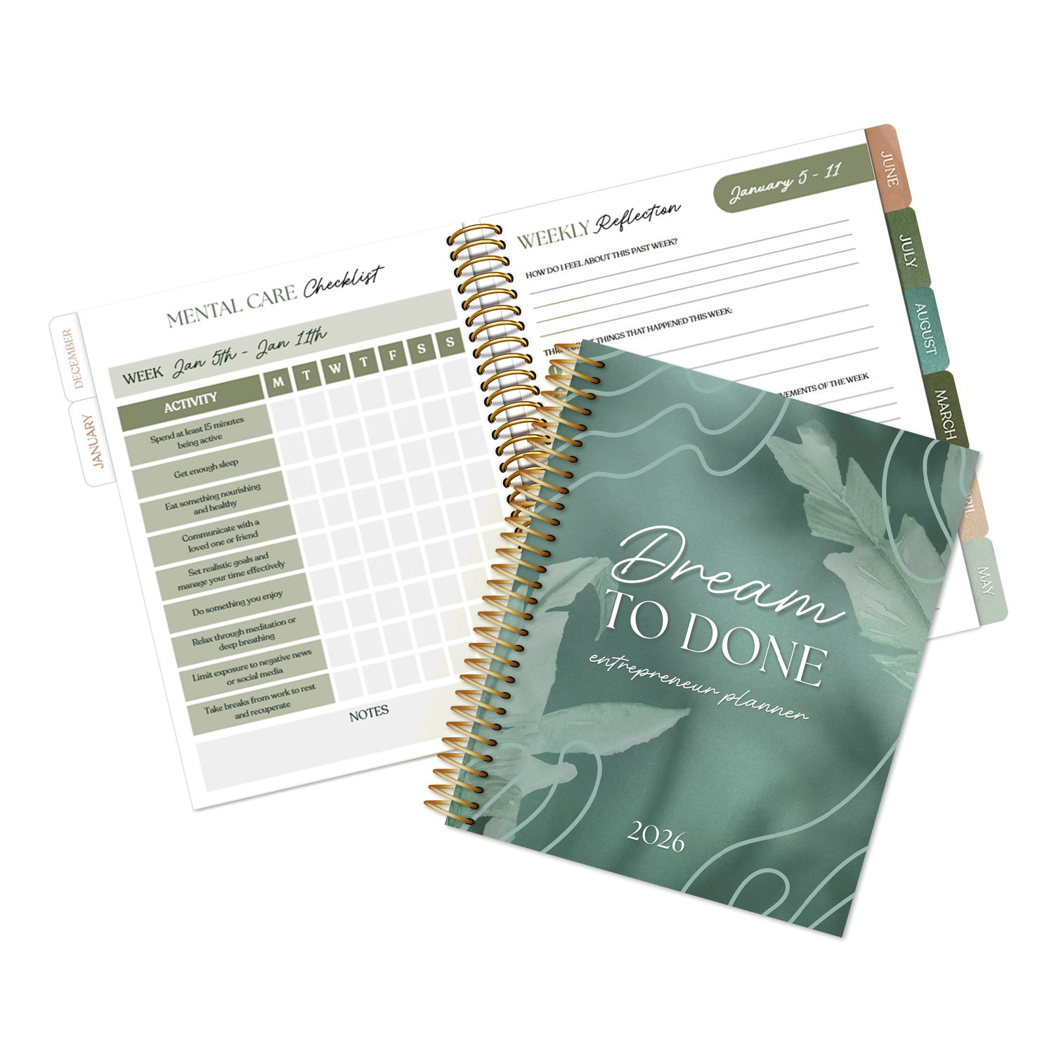 Dream to Done 2026 Entrepreneur Planner